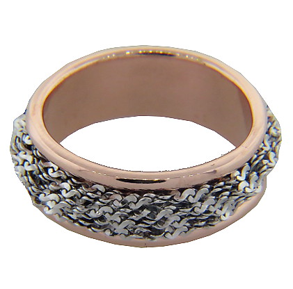 anillo centro cadena enroscado blanco borde enchap
